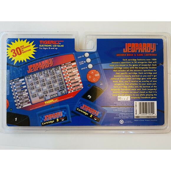Vintage 1995 Tiger Electronics Jeopardy LCD Game Cartridge #4 Brand New - Picture 4 of 4